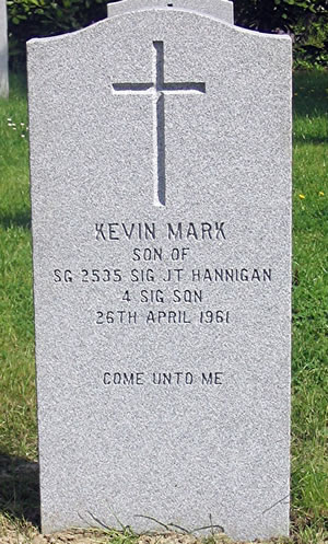 Pierre tombale de Kevin Mark Hannigan