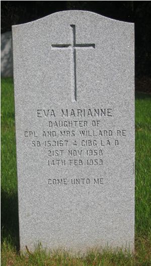 Pierre tombale de Eva Marianne Willard
