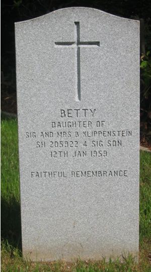 Pierre tombale de Betty Klippenstein