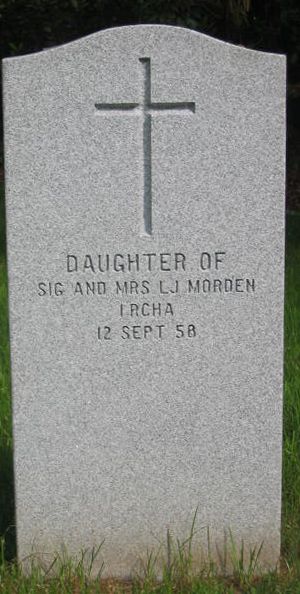 Headstone of Infant Daughter Morden