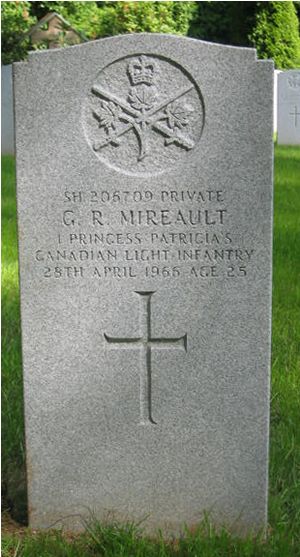 Headstone of G. R. Mireault