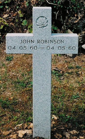 Pierre tombale de John Robinson