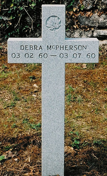 Pierre tombale de Debra McPherson