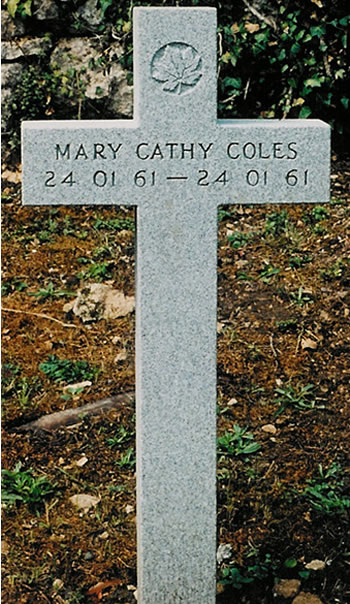 Headstone of Mary Cathy Coles