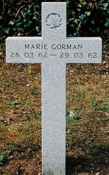Headstone of Marie Gorman