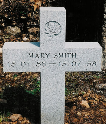 Pierre tombale de Mary Smith