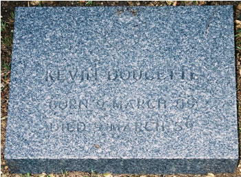 Headstone of Kevin Doucette