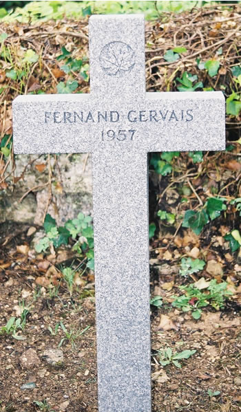 Pierre tombale de Fernand Gervais