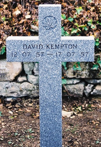 Pierre tombale de David Brian Kempton
