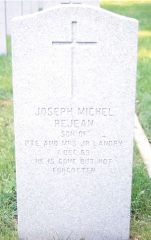Headstone of Joseph Michel Rejean Landry