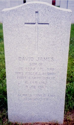 Headstone of David James Lalonde