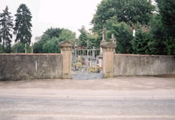 Entrance to village cemetery
