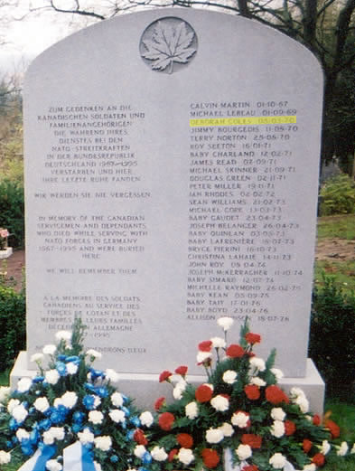 Headstone of Deborah Ann Coles