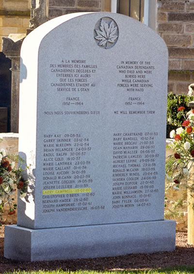 Headstone of Larry Stephen Campbell