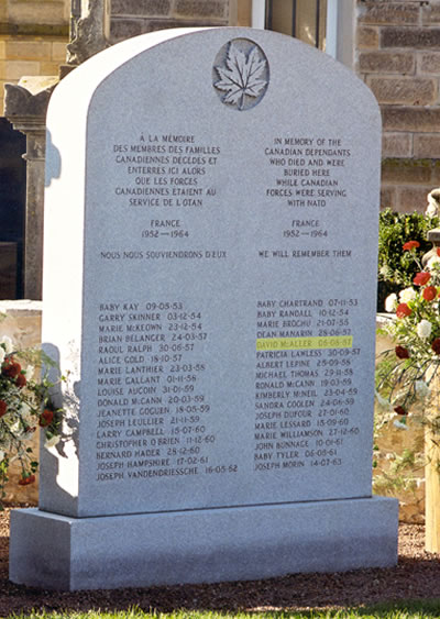 Headstone of David Wayne McAleer