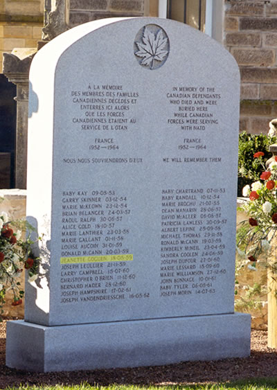 Headstone of Jeannette Rose Goguen