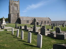 Church and Cemetery of St Merryn Cornwall