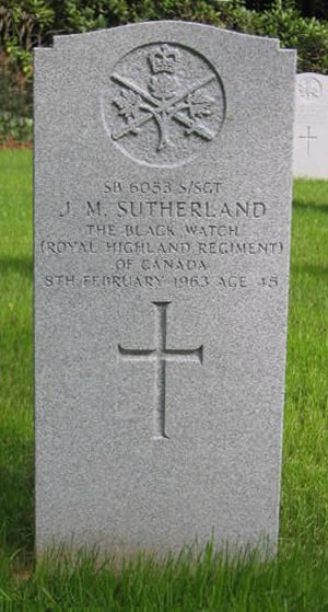 Pierre tombale de J. M. Sutherland