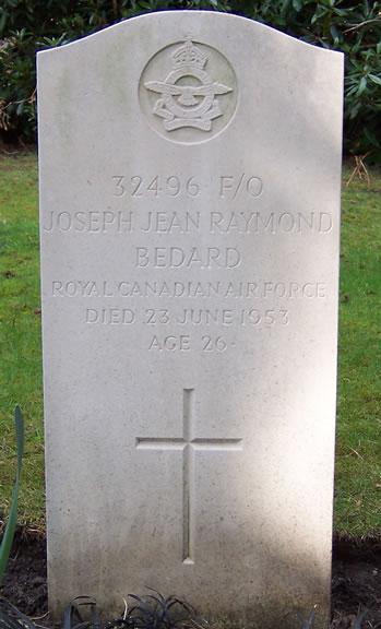 Headstone of Joseph Jean Raymond Bedard