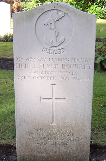 Headstone of Pierre Serge Bourret