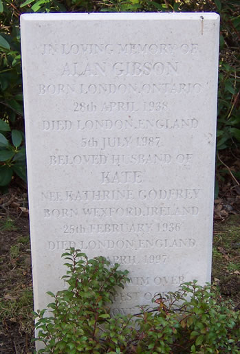 Headstone of Alan Gibson