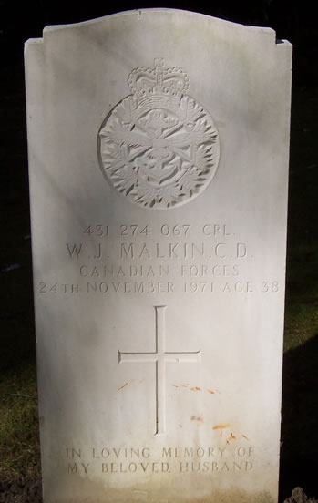 Headstone of W. J. Malkin