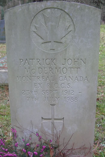 Pierre tombale de Patrick John McDermott