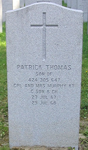 Pierre tombale de Patrick Thomas Murphy