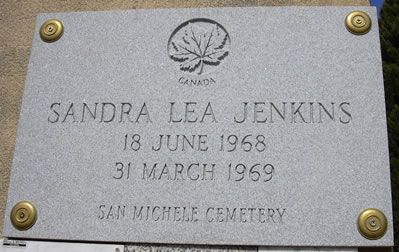 Headstone of Sandra Lea Jenkins