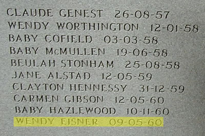 Headstone of Wendy Eisner
