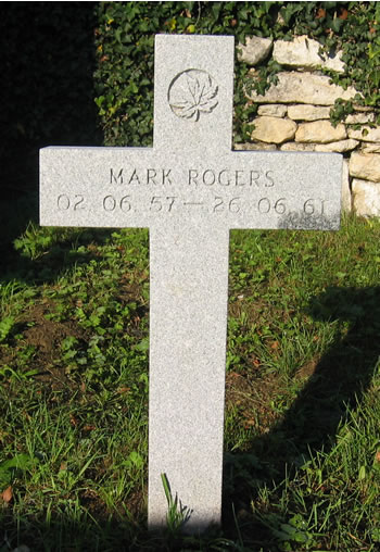 Pierre tombale de Mark Wallace Rogers