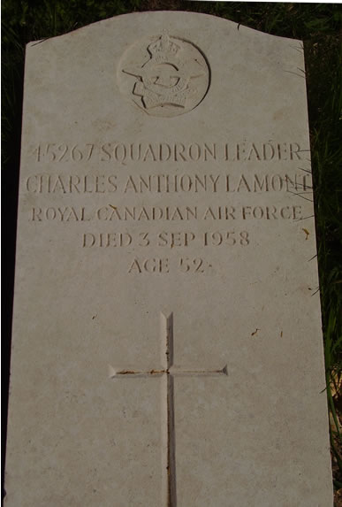 Headstone of Charles Anthony Lamont