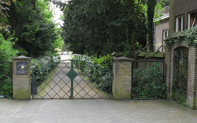 Main Gate of Emmaus Parrish Cemetery in Nijmegen Holland