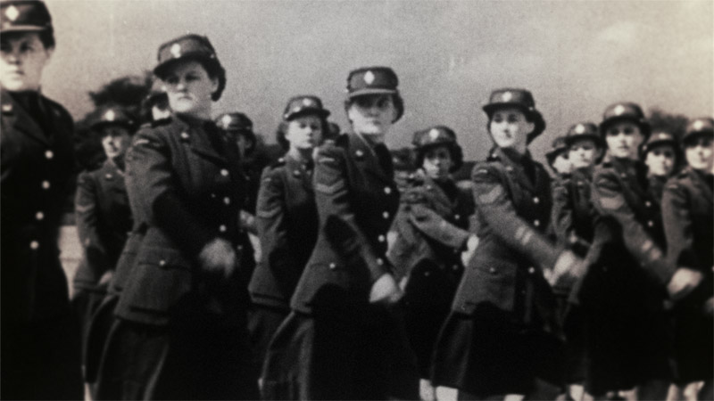Canadian Women’s Army Corps members during the Second World War.