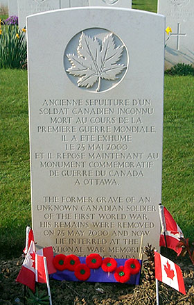 Site en France où le Soldat inconnu était inhumé