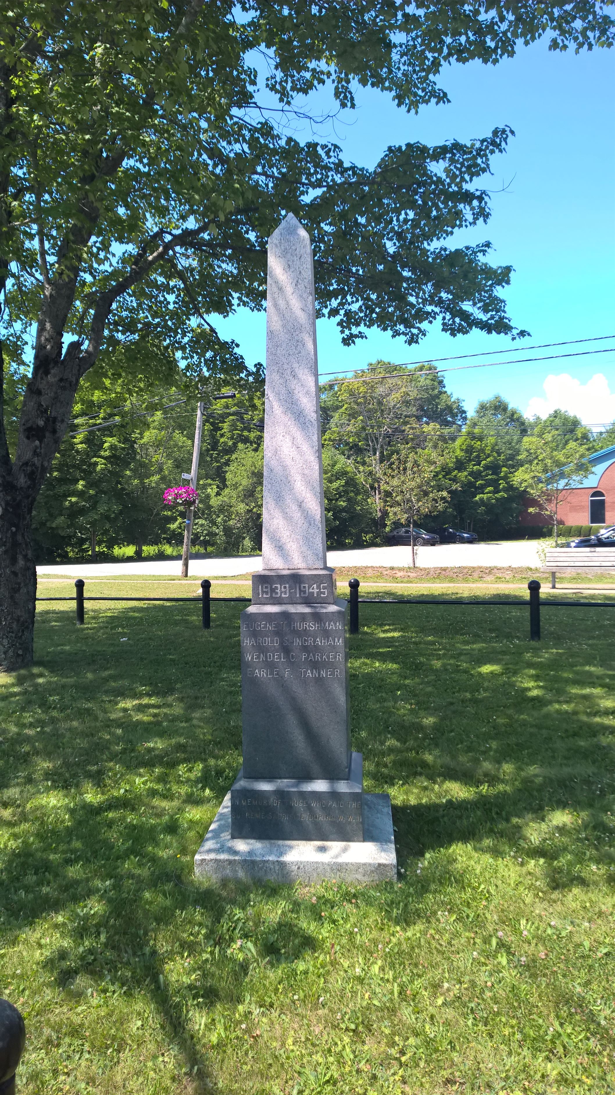 Elmsdale Memorial Obelisk National Inventory of Canadian Military