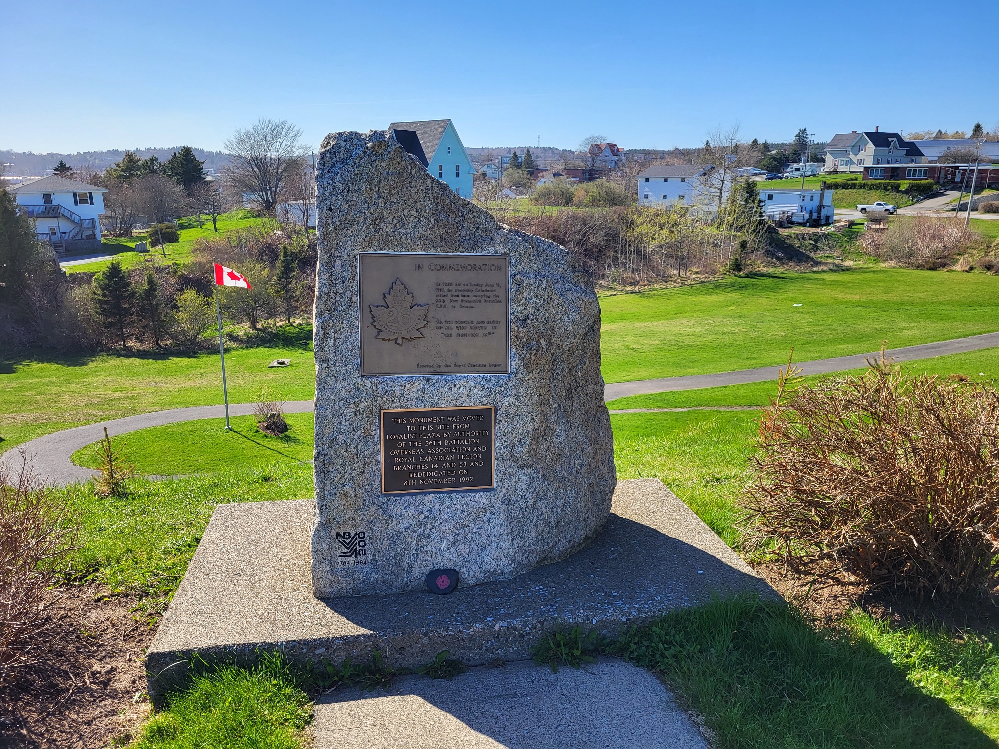 26th New Brunswick Battalion Monument