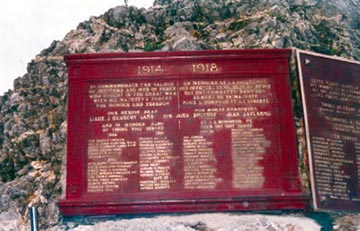 First World War plaque