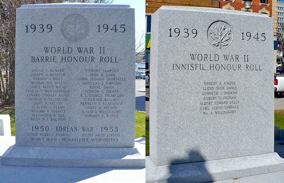 right stele front and back inscriptions