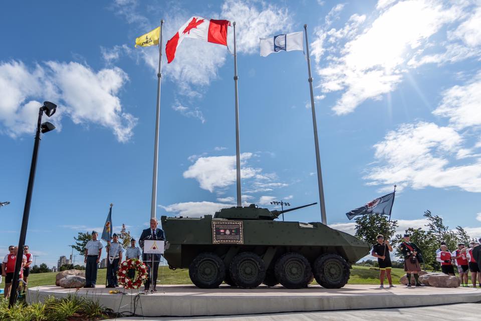 Highway of Heroes Durham LAV lll Monument dedication ceremony.