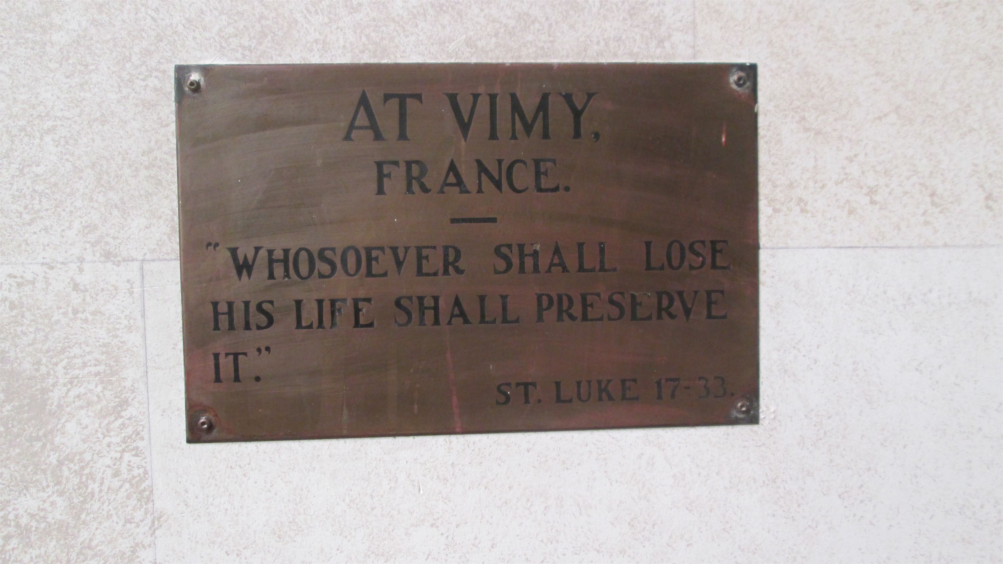 Photo 3- Close up of plaque (photo by R. Turcotte)