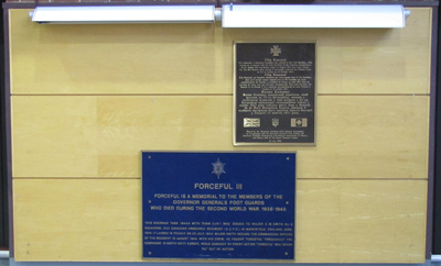 plaque and surroundings