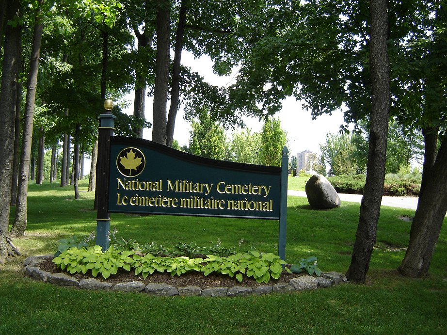 National Military Cemetery sign