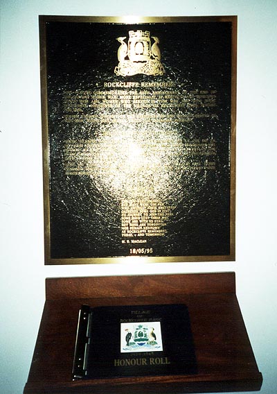 plaque and Book of Remembrance