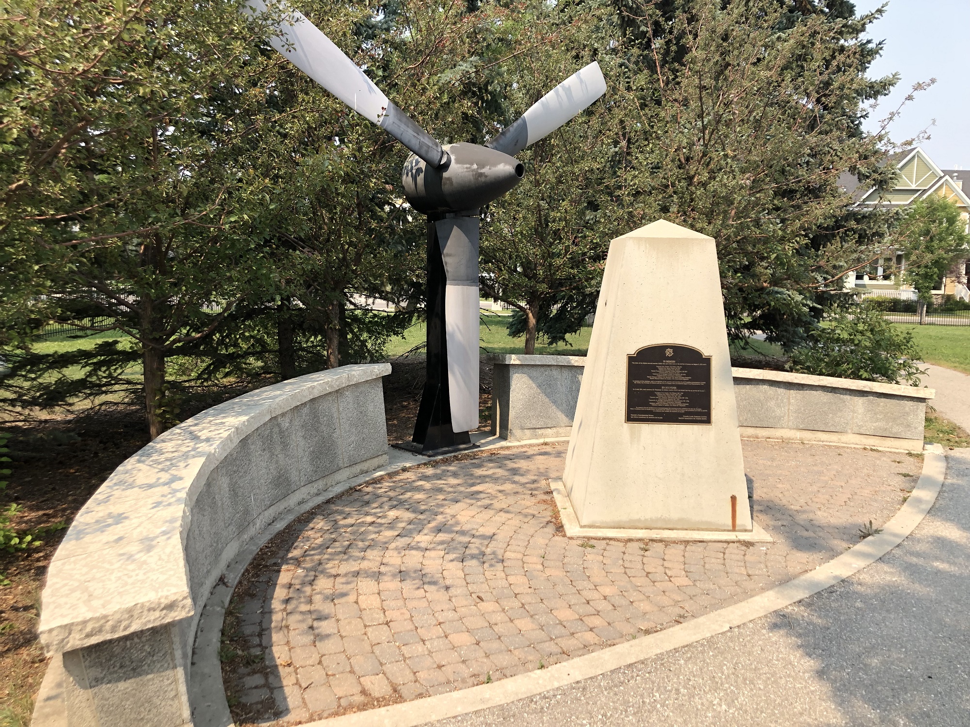 Buffalo Park cairn and propeller.