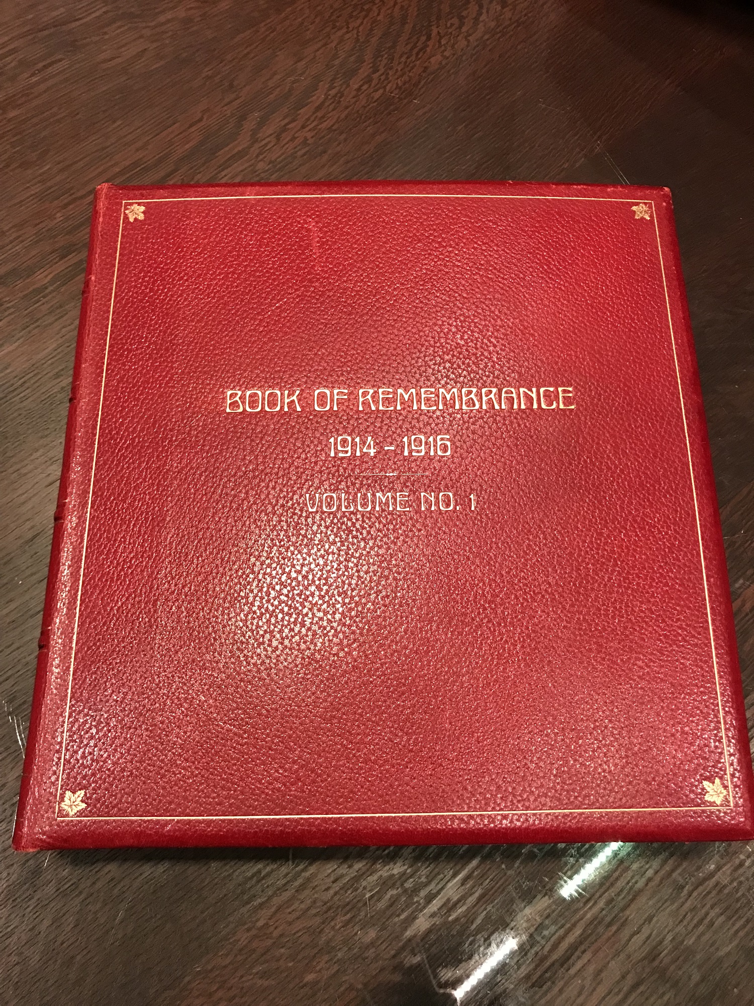 First World War Book of Remembrance, 1914 - 1916