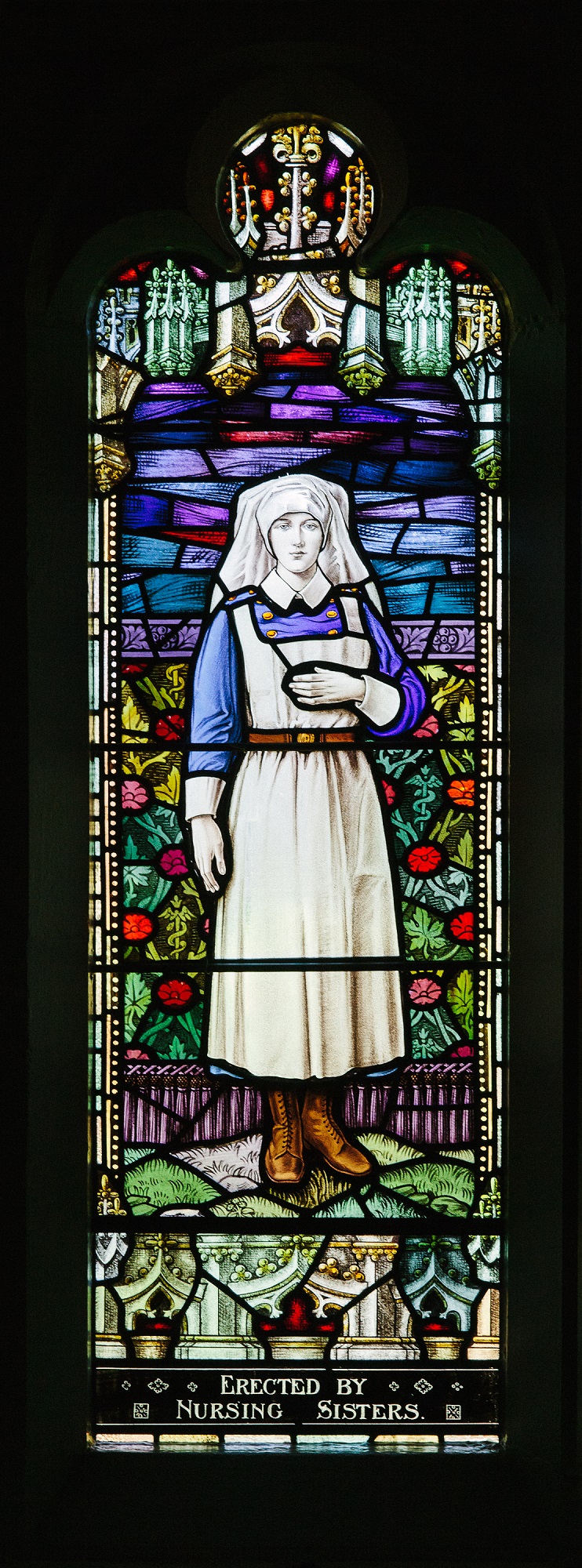 The Nurse stained glass window