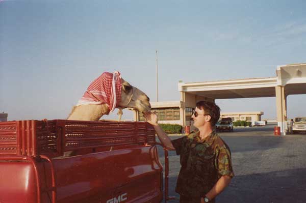 Bruce Barnes in Saudi Arabia during the Gulf War