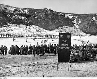 Imjin Gardens, scene of a hockey game