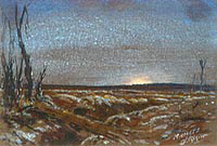 Lever de lune sur le Bois de Mametz. William Thurstan Topham.